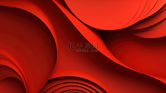 橙色调背景图片_引人注目的红色色调的尖端 3D 抽象背景