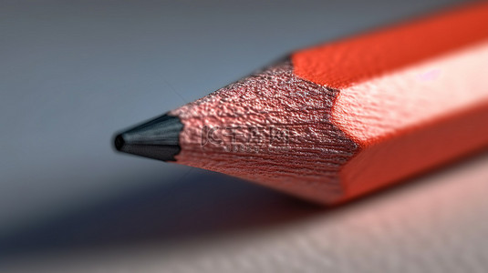 铅笔橡皮擦背景图片_3D 宏中捕获的红铅笔石墨的详细视图