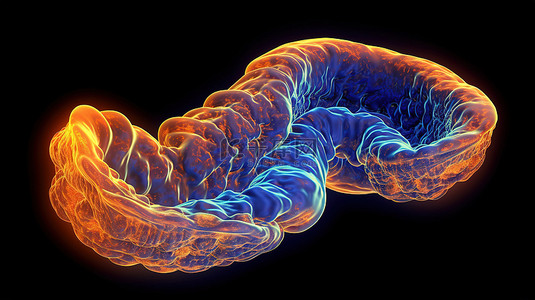 人体的胃背景图片_肠憩室形成的 3d 插图一种称为憩室病的胃肠道疾病