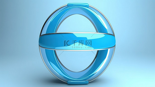 圆形对话框，具有蓝色男性性别符号的 3D 渲染