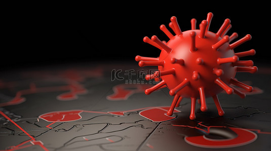 3d 病毒预防渲染器上的红色定位针