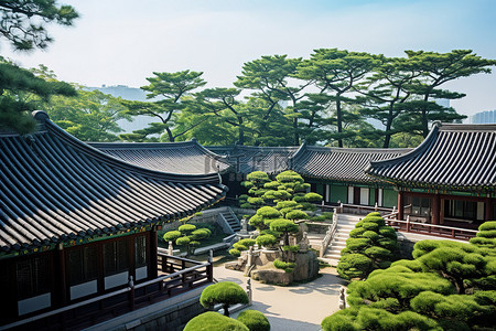 世界很大何必慌张背景图片_首尔宫殿韩国传统建筑
