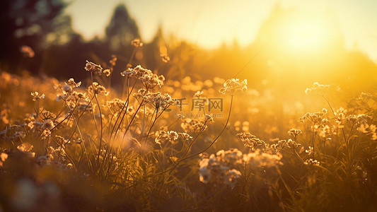 夏天花丛背景图片_自然森林花丛