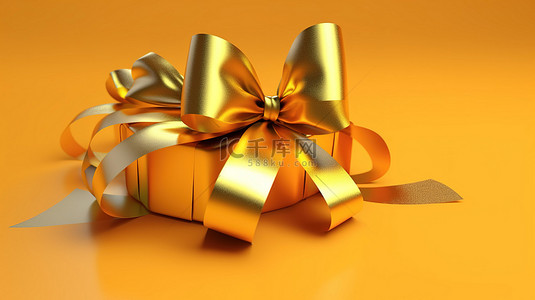3d 标签装饰着蝴蝶结和丝带，呈节日黄色，圣诞快乐