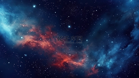 银河和宇宙 迷人的夜间恒星和星系展示