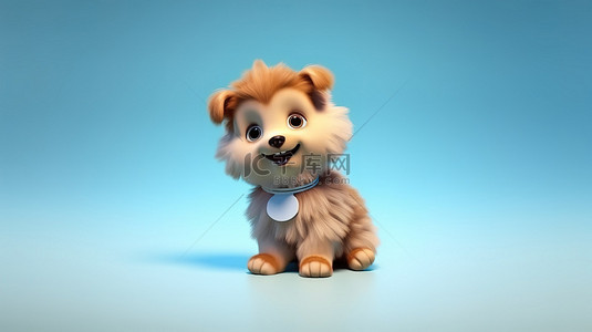 可爱的小狗 3D 艺术品