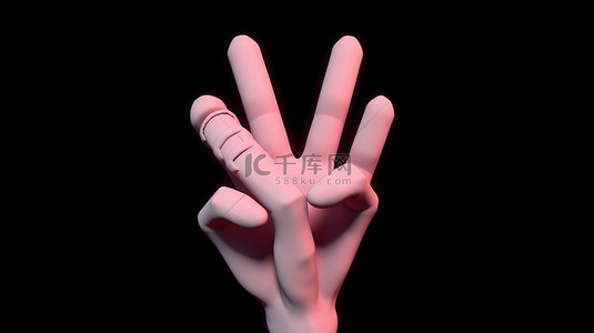 爱的手背景图片_卡通手插在袖子中 3D 渲染，用紧握的手指形成一颗心，作为爱的象征