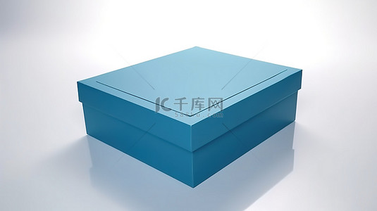 3D 渲染包装盒，采用醒目的蓝色色调