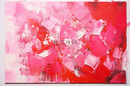 红色粉色海报背景图片_红色和粉色丙烯颜料