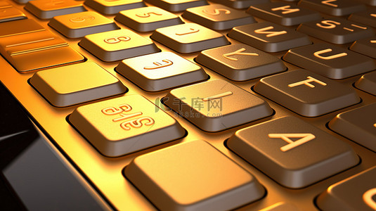 科技文本电脑科技背景图片_具有纳税时间按钮的计算机键盘的 3D 渲染