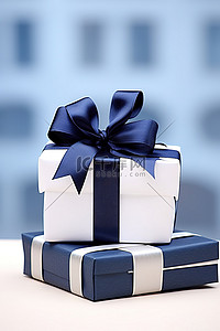 生日对折贺卡背景图片_一张带有礼物的方形生日贺卡