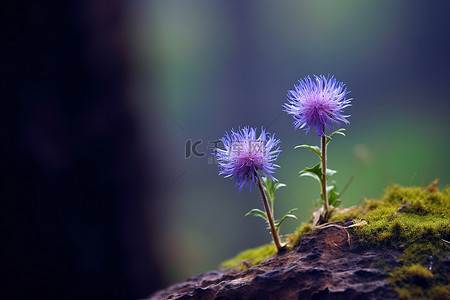南杨州背景图片_树上长着两朵紫色的花