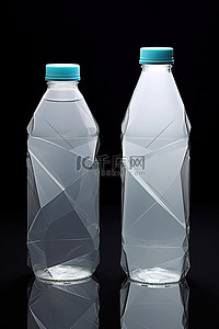 2个塑料瓶用于饮用水