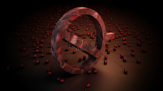 玛尼石背景背景图片_深红色 3d 渲染中的数学西格玛符号