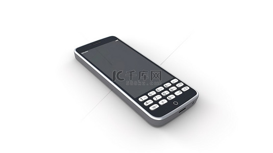 手机淘宝移动端背景图片_白色背景隔离手机的 3d 呈现器