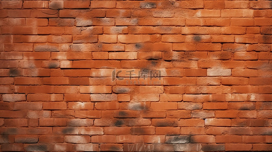 质量背景图片_高分辨率 4k 质量 014 的脏橙色墙砖壁纸的逼真 3d 渲染