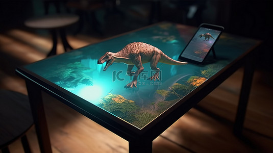 通过智能手机在桌面上进行增强现实投影，用 3D 恐龙彻底改变教育娱乐