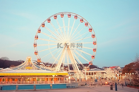 北京摩天轮背景图片_游乐园内欧洲最大的摩天轮