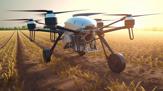 农业无人机起飞进行作物管理
