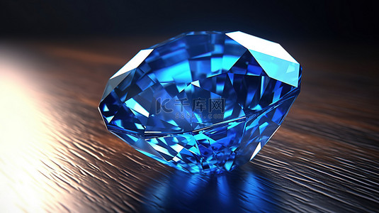 3D 渲染中的祖母绿蓝宝石宝石