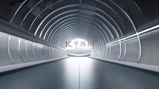 红色跑道背景图片_体育场内的跑道隧道 3d 渲染图像