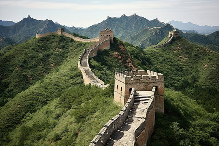 长城墙壁背景图片_中国的长城