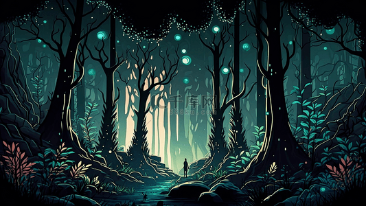 森林童话般梦幻背景
