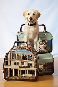 宠物猫宠物狗背景图片_Elysian 犬舍有两个用于小型猫或狗的狗笼