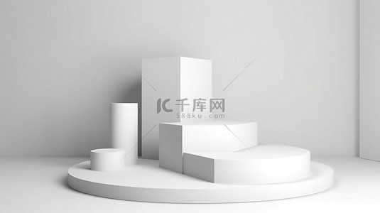 ppt中背景图片_摄影广告中白色 3D 产品展示的不对称抽象背景展示