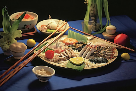 筷子背景图片_带筷子的亚洲桌