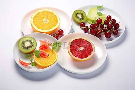 柑橘类水果盘 新鲜水果 切 装饰和食用