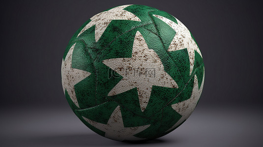 3d 渲染的足球纹理形成尼日利亚一词