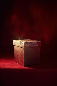 点亮的背景图片_深红色背景上点亮的盒子