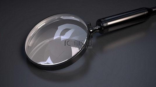 创意放大镜背景图片_用于搜索的放大镜的 3d 呈现器