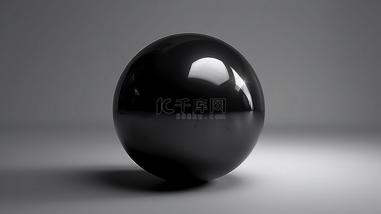 几何空間图形背景图片_在白色背景上呈现的 3d 暗球