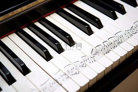 五一钢琴背景图片_键盘钢琴谱