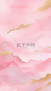粉色鎏金抽象水彩晕染金线纹理14背景图片