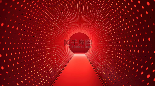 浪漫线背景图片_通向浪漫情人节红色背景 3d 渲染的点隧道