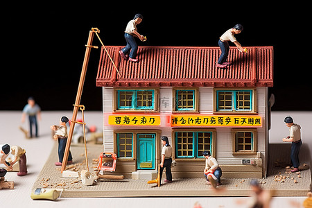 韩国教育背景图片_在这张无夹照片中，微型玩具屋人作为韩国文化