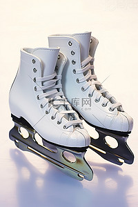 滑冰鞋背景图片_一双带木屐的滑冰鞋