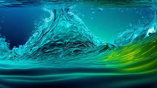 喷水花背景图片_水蓝色水下漩涡背景