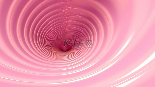 明亮图背景图片_孤立背景上抽象圆形螺旋的粉红色分形门户 3D 渲染