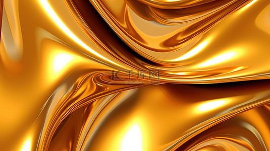 金属风格背景图片_奢华的金色闪闪发光的背景抽象 3D 无缝图案与金属风格