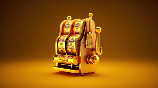 财富主题背景图片_在线赌场老虎机的黄金主题 3D 渲染令人惊叹的赌博概念设计
