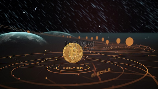 玻利维亚恒星加密货币图表在令人惊叹的在线内容 3D 渲染中飙升
