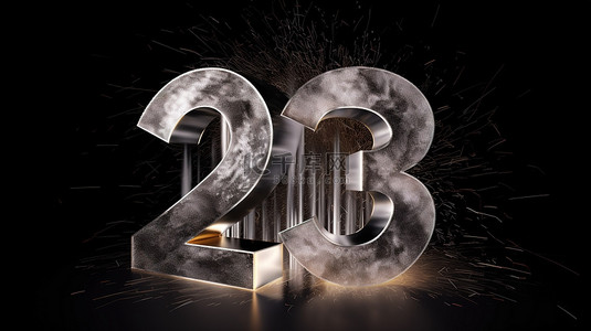 25 周年庆典产品的 3d 渲染插图设计