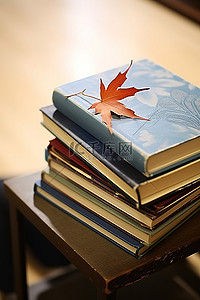 桌子上的书籍背景图片_桌子上堆放着日本书籍