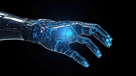 通信连接背景图片_机器人或机器人交出 3D 图形显示技术连接的未来