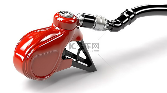 燃油背景图片_白色背景上燃油喷嘴的孤立 3D 插图