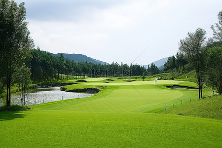 雄伟的天安门背景图片_韩国天海高尔夫俱乐部